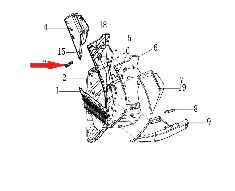 DY 250 Radyatör Alt Sakal Kapağı Sağ