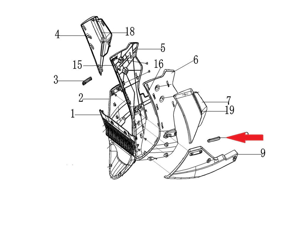 DY 250 Radyatör Alt Sakal Kapağı Sol