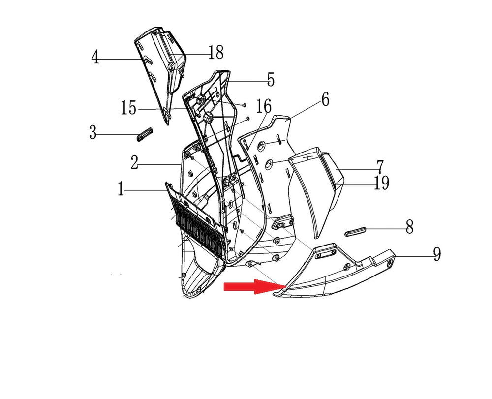 DY 250 Radyatör Alt Sakal Sol