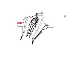 DY 250 Depo Üstü Yan Grenaj Sol Gri
