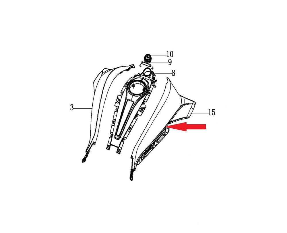 DY 250 Depo Üstü Yan Grenaj Sağ Gri
