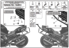 GIVI PLXR366 YAMAHA FZ8-FAZER8 (10-15) YAN ÇANTA TAŞIYICI