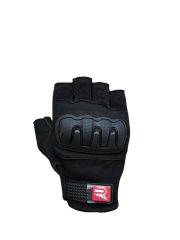 REVERTECH AURA - Siyah / Yarım Parmak - Kaymaz Avuç İçi Özellikli Kadın Motosiklet Eldiveni