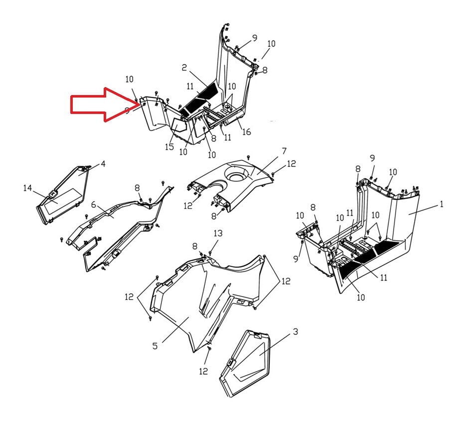 F320 Ayak Basamak Plastiği Sağ