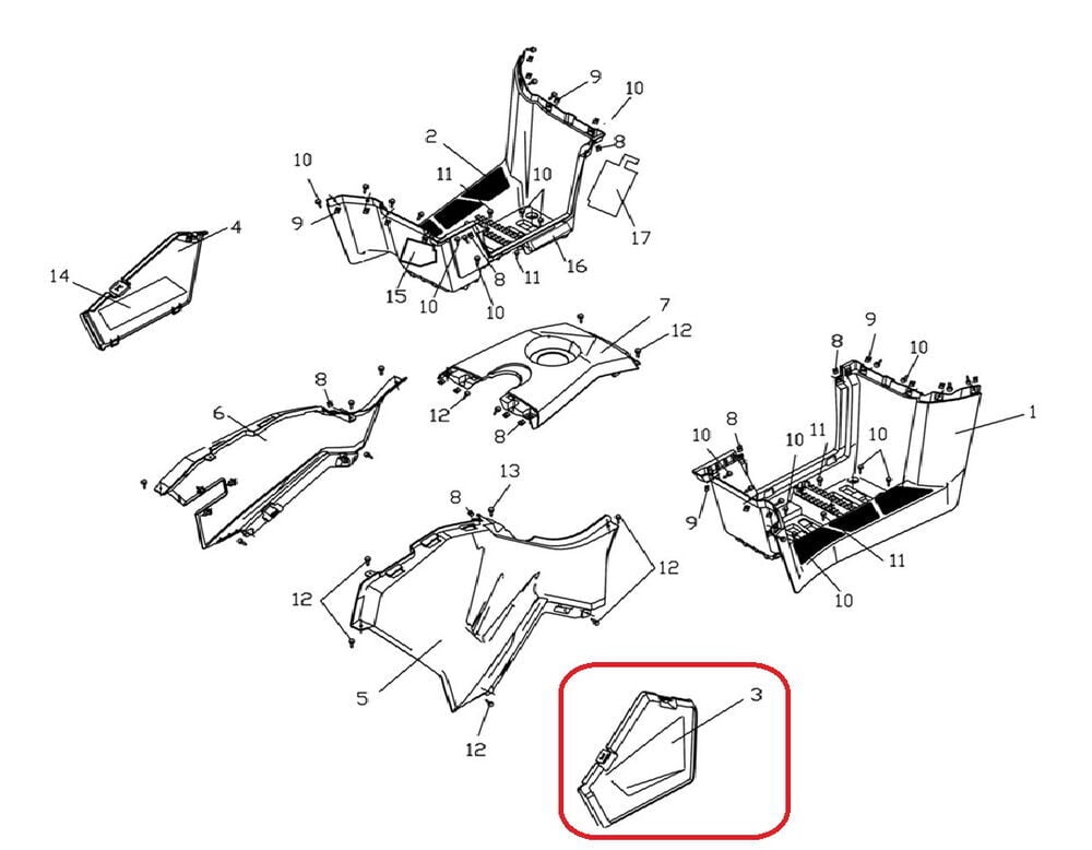 F320 Depo Grenaj Alt Kapak Sol