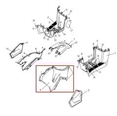 F320 Depo Yan Gerenaj Sol Gri Renk