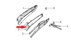 DY 250 Arka Çamurluk Braket Alt Kapak