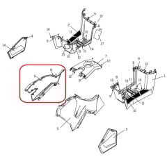F320 Depo Yan Gerenaj Sağ Gri Renk