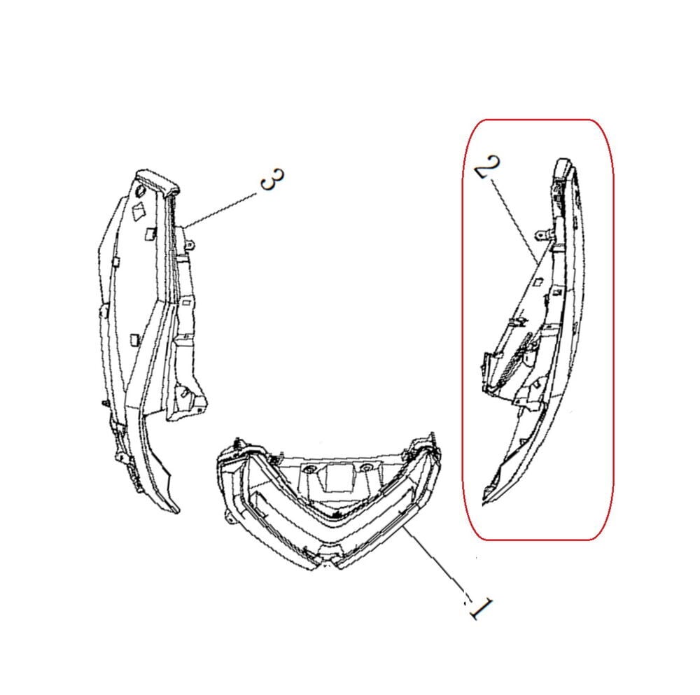 Xsuv 125 Far Frenajı Alt Siyah Parça Sağ