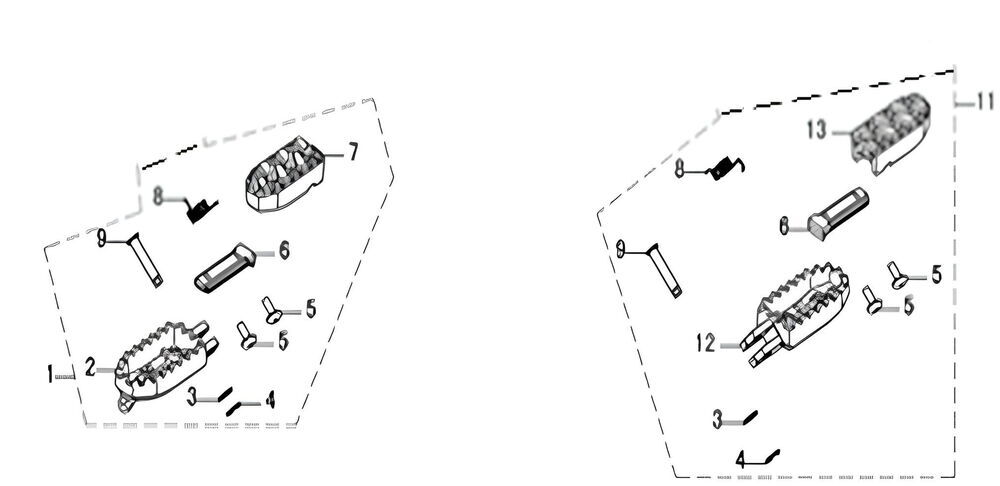 DY 250 Ön Sürücü Ayak Basamagı Sağ Sol Komple