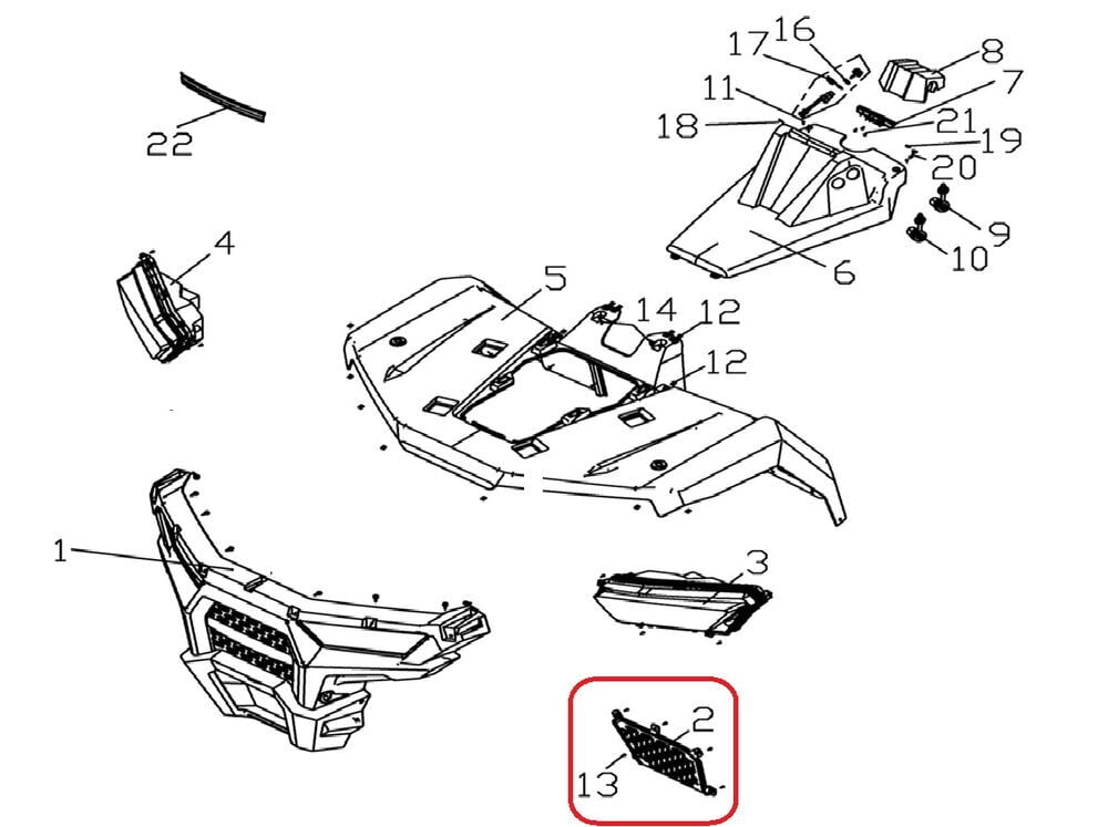 F320 Ön Tampon Izgarası
