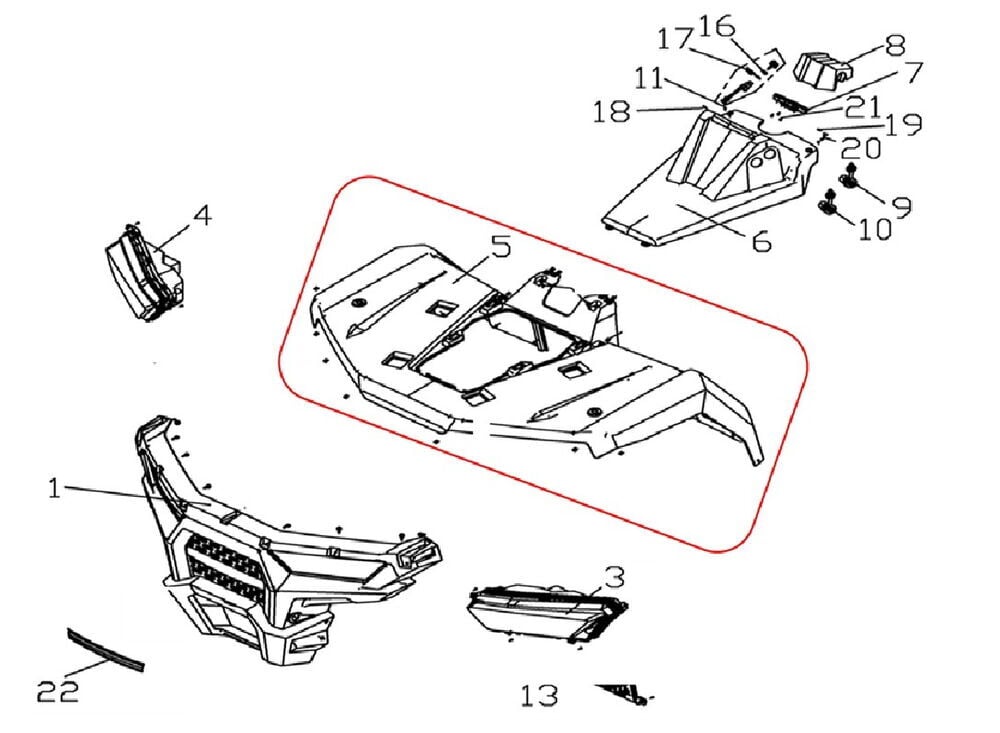 F320 Ön Çamurluk Turuncu Renk