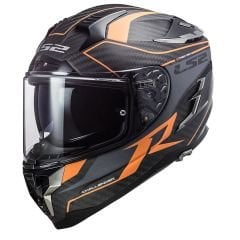 LS2 CHALLENGER C KARBON GRID MAT KARBON-TURUNCU KASK