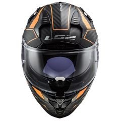LS2 CHALLENGER C KARBON GRID MAT KARBON-TURUNCU KASK