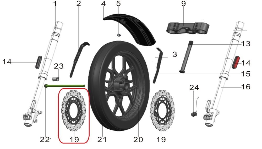 Pılder 250 Ön Disk Sol