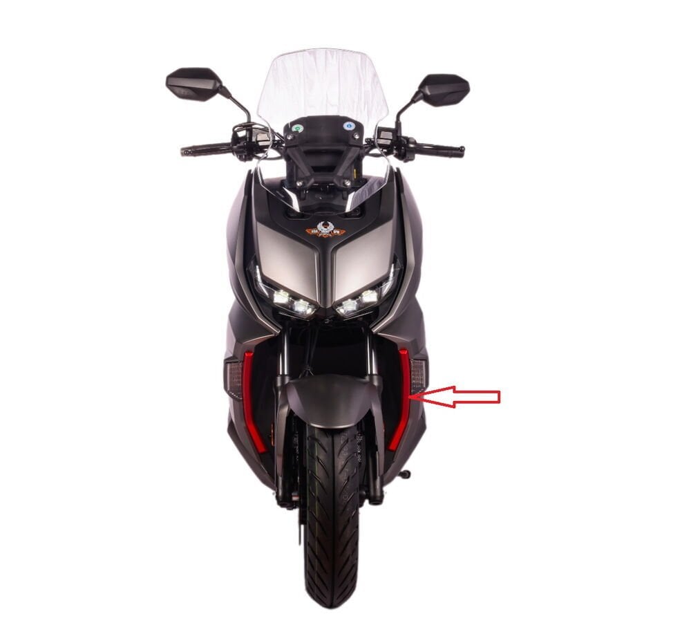 Xsuv 125 Ön Dekor Çıtası Sol Mat Kırmızı