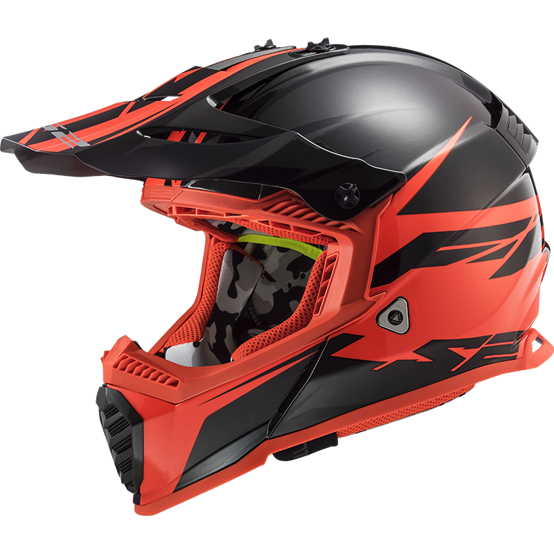 LS2 FAST EVO ROAR MAT SİYAH-KIRMIZI KASK