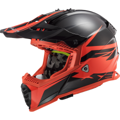 LS2 FAST EVO ROAR MAT SİYAH-KIRMIZI KASK