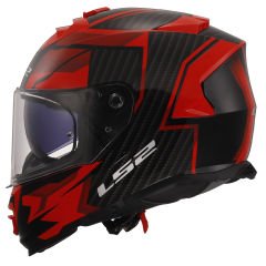 LS2 STORM 2 TRACKER SİYAH-KIRMIZI KASK