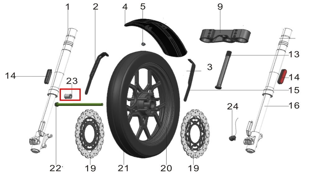 Pılder 250 Ön Teker Mil Burcu