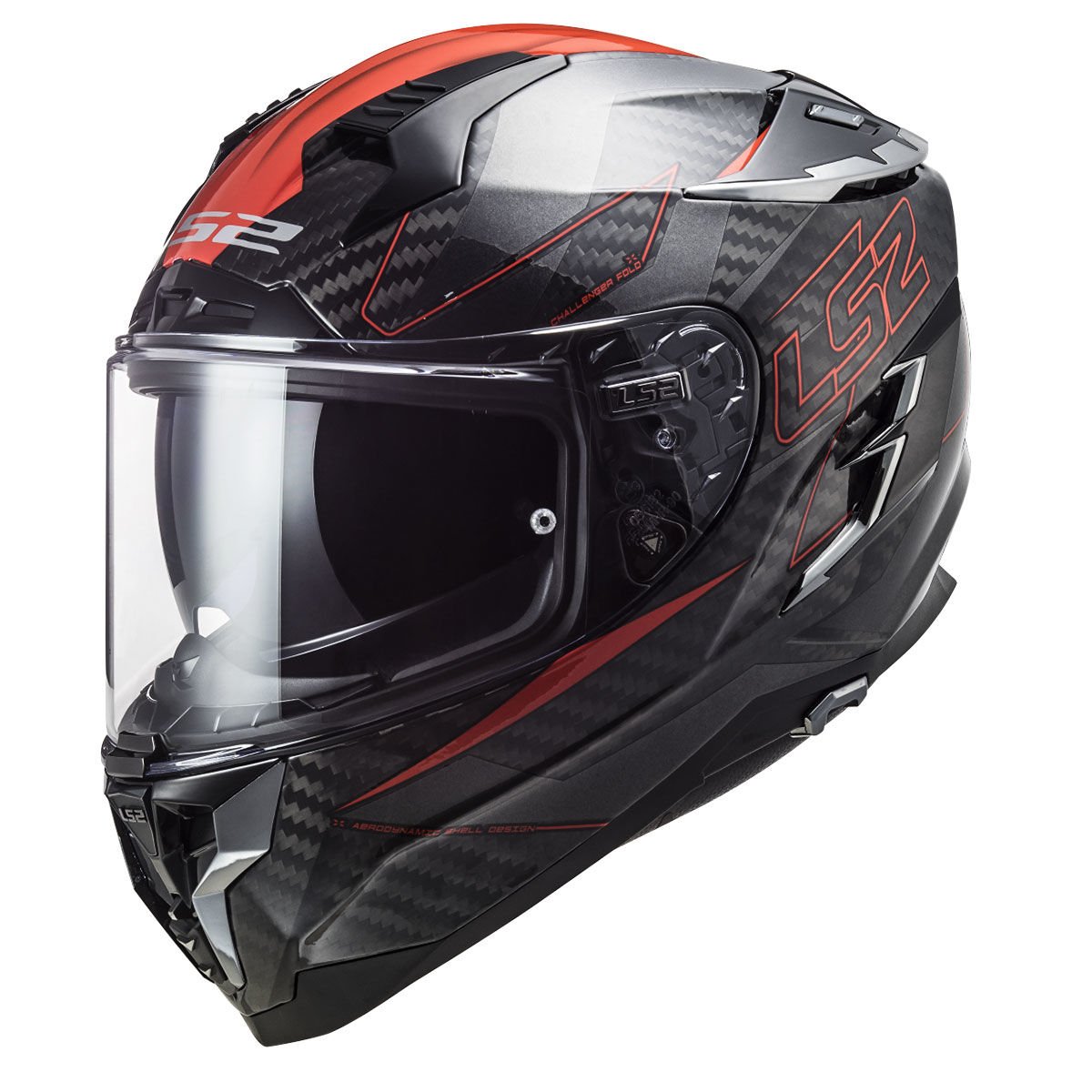 LS2 CHALLENGER C KARBON FOLD KIRMIZI KASK