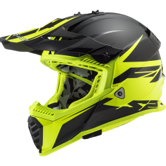 LS2 FAST EVO ROAR MAT SİYAH-NEON SARI KASK
