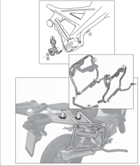 KAPPA KLXR1110 HONDA VFR 1200X CROSSTOURER (12-19) YAN ÇANTA TAŞIYICI