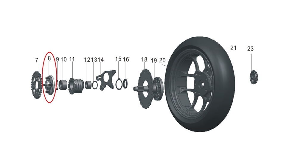 Pılder 250 Arka Arka Dişli Göbeği