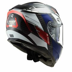 LS2 CHALLENGER C KARBON ALLOY BEYAZ-MAVİ-KIRMIZI KASK Mavi-Kırmızı - L