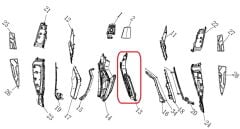 Xsuv 125 Ayak Basma Plastiği İç Siyah Parça Sağ