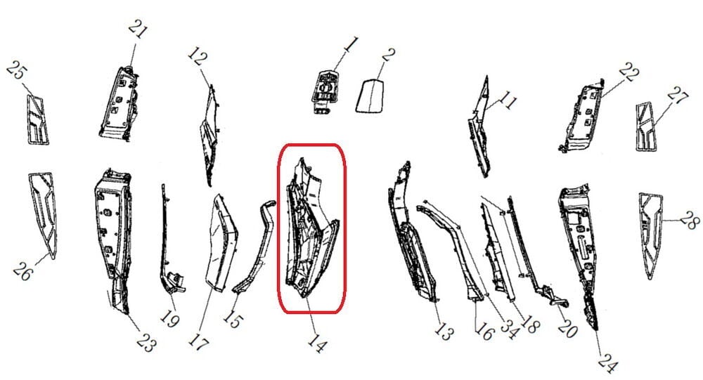 Xsuv 125 Ayak Basma Plastiği İç Siyah Parça Sol