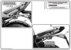 KAPPA KLX4104 KAWASAKI ER-6N - ER-6F 650 (12-16) YAN ÇANTA TAŞIYICI