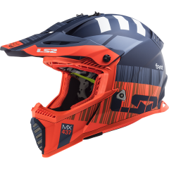 LS2 FAST EVO XCODE MAT TURUNCU-MAVİ KASK