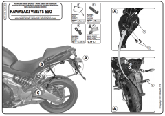 KAPPA KLXR450 KAWASAKI VERSYS 650 (10-14) YAN ÇANTA TAŞIYICI