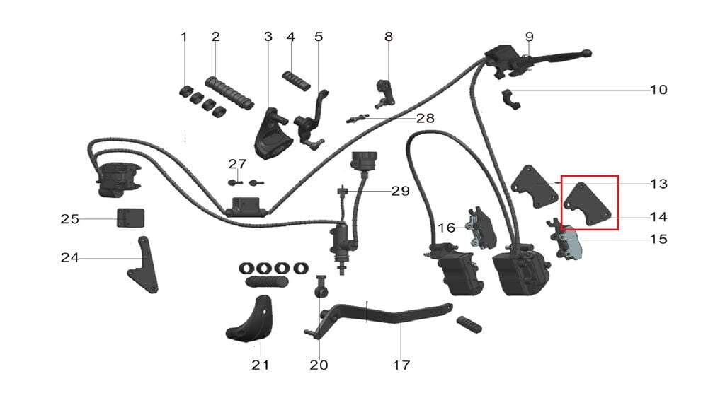 Pılder 250 Ön Fren Merkezi Alt Braketi Sağ