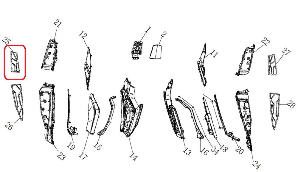Xsuv 125 Ayak Basamak Plastiği Sol Üst