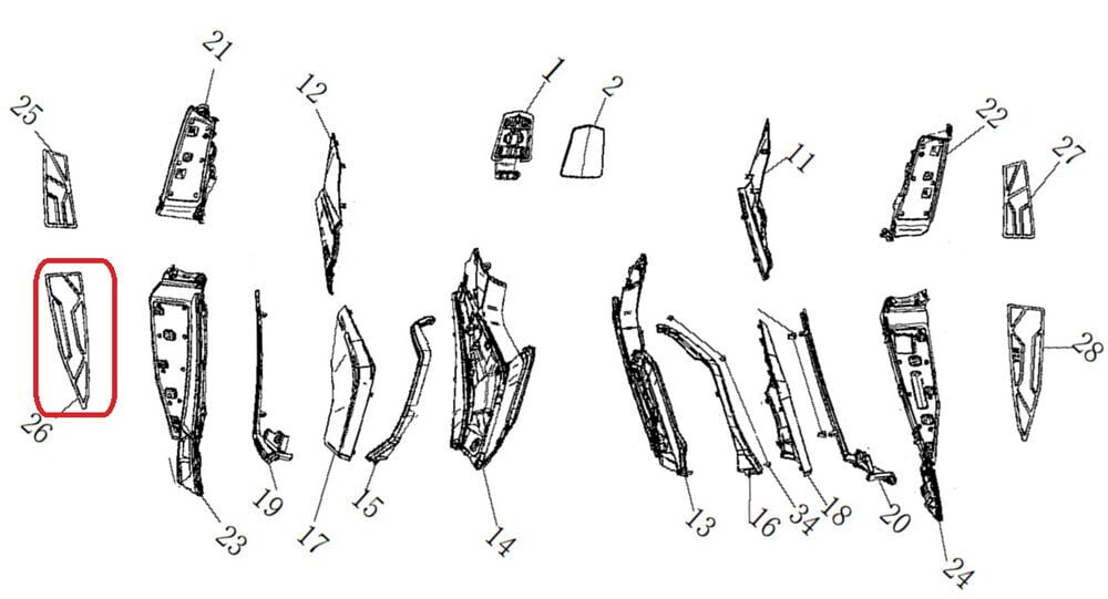 Xsuv 125 Ayak Basamak Plastiği Sol Alt