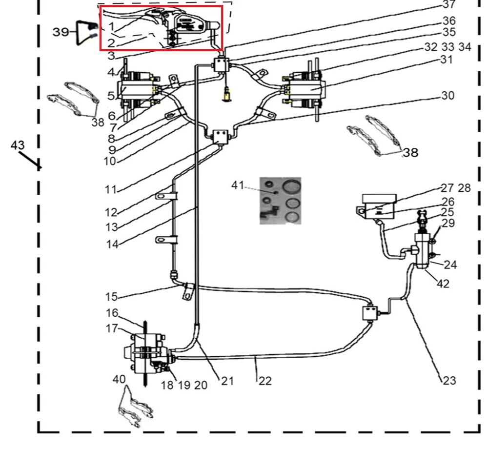 F320 Arka Fren Üst Merkez Komple