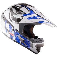 LS2 MX433 STRIPE SİYAH KASK Mavi - L
