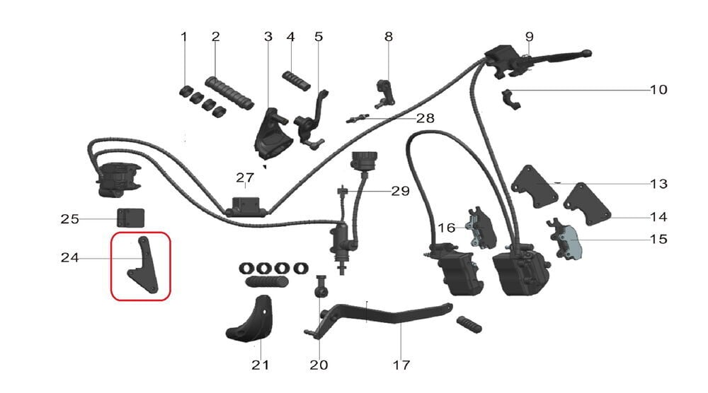 Pılder 250 Arka Fren Merkez Bağlantı Braketi