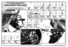 KAPPA KL360 YAMAHA FZ6 S2 - FZ6 600 FAZER S2 (07-11) YAN ÇANTA TAŞIYICI