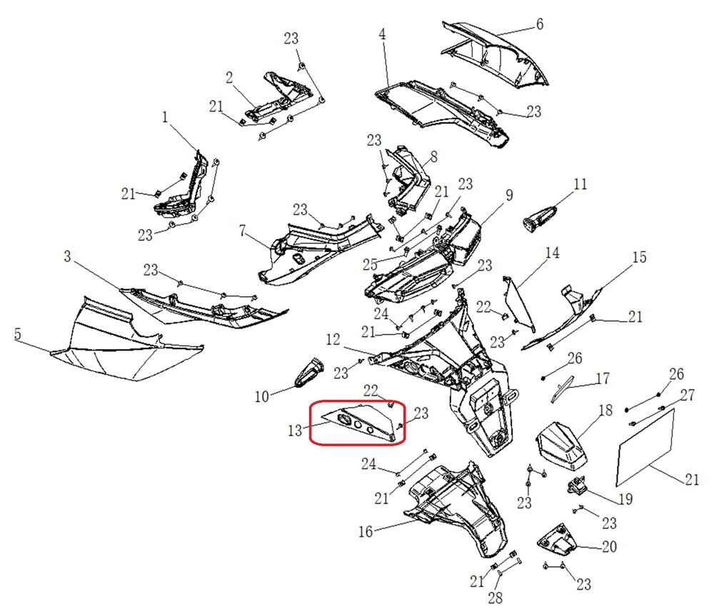 Xsuv 125 Arka Sinyal Tutucu Sol