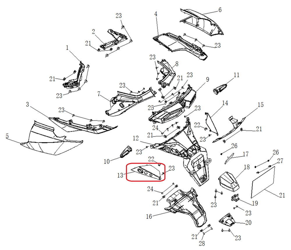 Xsuv 125 Arka Sinyal Tutucu Sol
