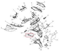Xsuv 125 Arka Sinyal Tutucu Sol