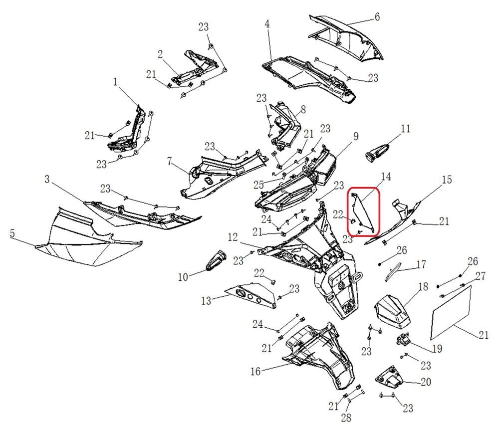 Xsuv 125 Arka Sinyal Tutucu Sağ