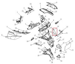 Xsuv 125 Arka Sinyal Tutucu Sağ