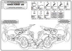 GIVI TE1102 HONDA HORNET 600 (11-13) - CBR 600 F (11-13) YAN KUMAŞ ÇANTA TAŞIYICI
