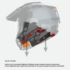 NEXX X.WED 3 KEYO KARBON MAT BEYAZ-TURUNCU KASK