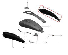 Pılder 250 Benzin Depo Granaj Sarı Sağ