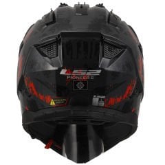 LS2 PIONEER 2 CRAZY SİYAH-GRİ-KIRMIZI KASK